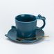 Чашка з блюдцем та ложкою керамічна 250 мл "Кошеня" Синя HP7202BL фото 1