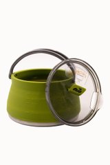 Чайник силиконовый с металлическим дном 1 л оливковый Tramp, TRC-125-oliva TRC-125-oliva фото