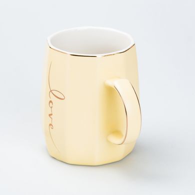 Чашка керамическая для чая и кофе 400 мл Love Желтая HP7188Y фото