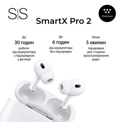 Навушники бездротові TWS SmartX Pro 2 Premium Bluetooth навушники з мікрофоном SAP2P фото