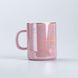 Чашка керамічна Glaze 420мл у дзеркальній перламутровій глазурі кухоль для чаю з кришкою Рожевий HPCYM0763P фото 3