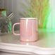 Чашка керамічна Glaze 420мл у дзеркальній перламутровій глазурі кухоль для чаю з кришкою Рожевий HPCYM0763P фото 1