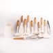 Набір кухонного приладдя на підставці 12 штук кухонні аксесуари силіконові з дерев'яною ручкою YRUR9 фото 1
