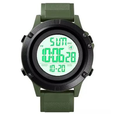 Часы наручные мужские SKMEI 1508AGWT ARMY GREEN-WHITE, Водонепроницаемые мужские часы. Цвет: зеленый ws68868 фото