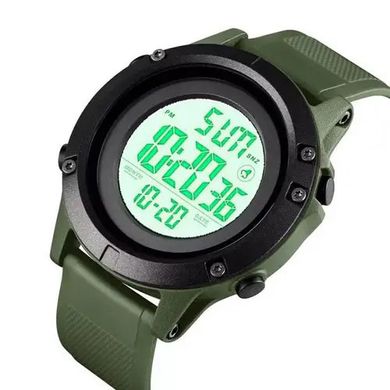 Часы наручные мужские SKMEI 1508AGWT ARMY GREEN-WHITE, Водонепроницаемые мужские часы. Цвет: зеленый ws68868 фото
