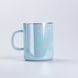 Чашка керамическая Glaze 420мл в зеркальной перламутровой глазури кружка для чая с крышкой Голубой HPCYM0763BL фото 3