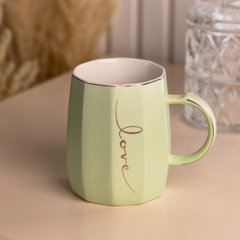 Чашка керамічна для чаю та кави 400 мл Love Зелена HP7188GR фото