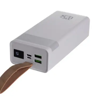 Повербанк LEVINO 30000 mAh с фонариком USB-C/USB-A/MicroUSB, белый HP-N50 фото