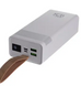 Повербанк LEVINO 30000 mAh с фонариком USB-C/USB-A/MicroUSB, белый HP-N50 фото 3