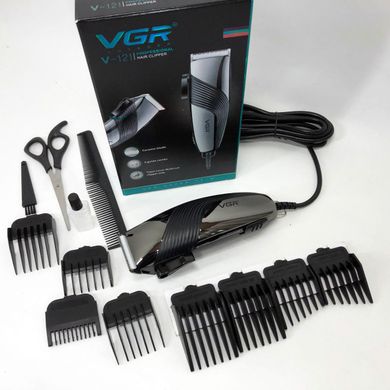 Професійна машинка VGR V-121 провідна машинка для стрижки волосся керамічне лезо, 8 насадок ws98414 фото