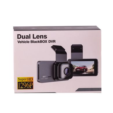 Відеореєстратор для авто Light Dual Lens Vihicle BlackBOX DVR реєстратор з камерою заднього виду Y11ANDB фото