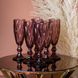 Келих гранований з товстого скла фужери набір келихів для шампанського 6 штук Рожевий HP036P фото 1