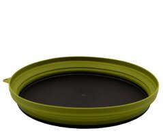 Тарелка плоская силиконовая с пластиковым дном оливковая 1070 мл Tramp, TRC-124-oliva TRC-124-oliva фото