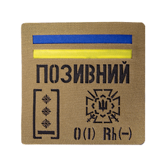 Патч Camotec "Позывной/Группа крови/Погон" (10*10) Койот 9053 фото